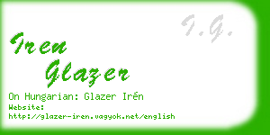 iren glazer business card